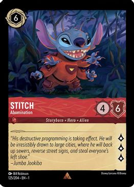 Stitch - Abomination - 125/204 - Rare-Kantocards