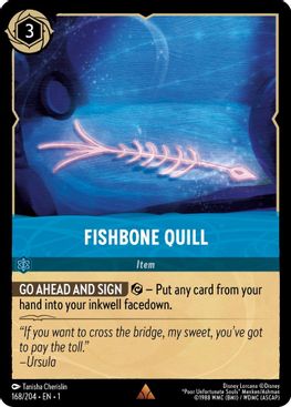 Fishbone Quill - 168/204 - Rare - Cold Foil-Kantocards