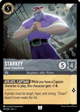 Starkey - Hook's Henchman - 191/204 - Uncommon-Kantocards