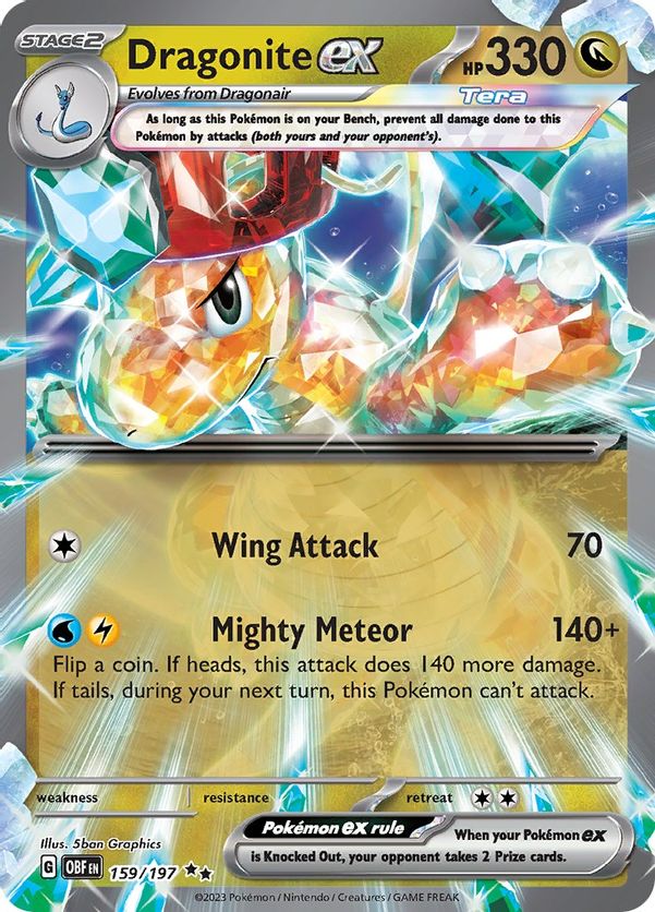 Dragonite ex 159/197 - Double Rare-Kantocards