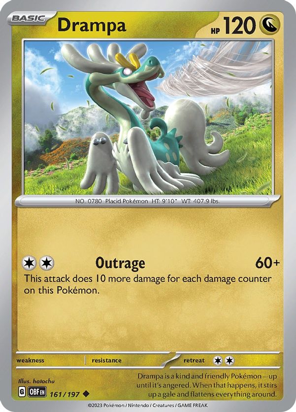 Drampa 161/197 - Uncommon - Reverse Holo-Kantocards
