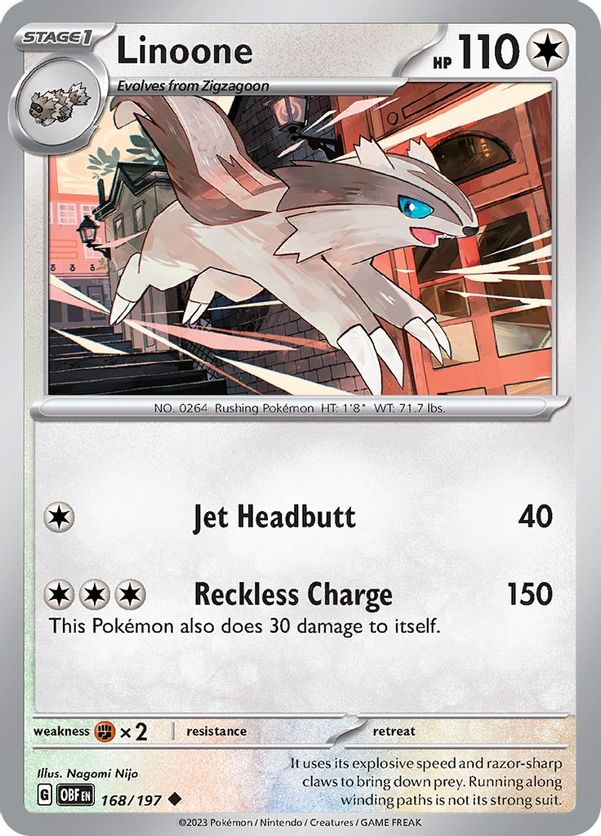 Linoone 168/197 - Common - Reverse Holo-Kantocards