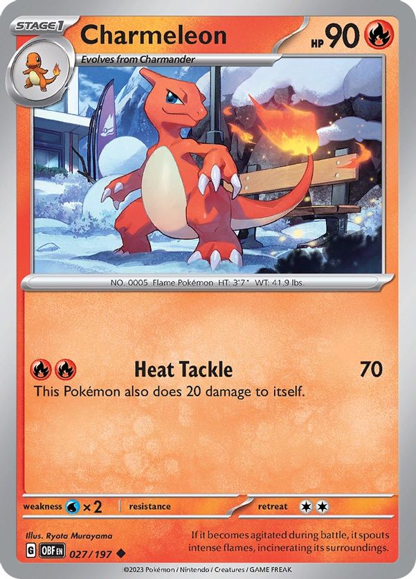 Charmeleon 027/197 - Uncommon-Kantocards
