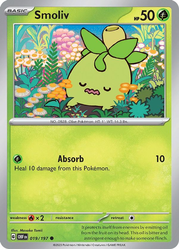 Smoliv 019/197 - Common - Reverse Holo-Kantocards