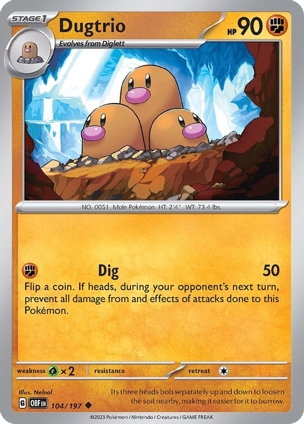 Dugtrio 104/197 - Uncommon-Kantocards