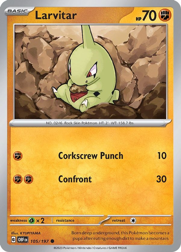 Larvitar 105/197 - Common-Kantocards