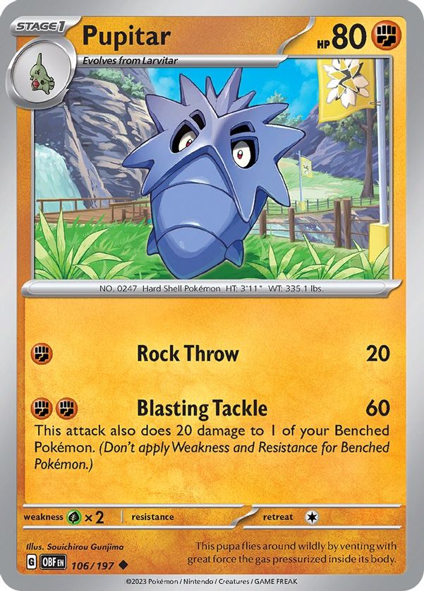 Pupitar 106/197 - Uncommon - Reverse Holo-Kantocards
