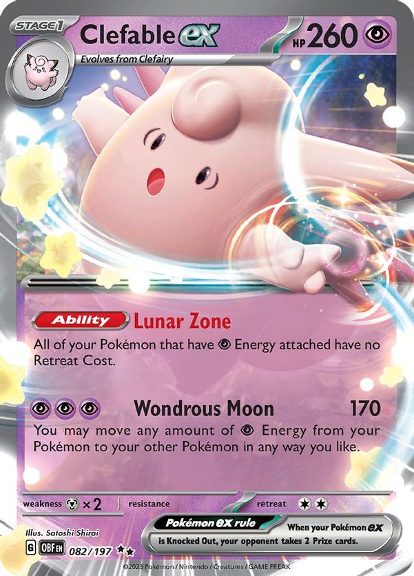 Clefable ex 082/197 - Double Rare-Kantocards