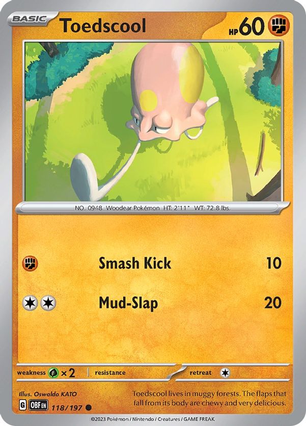 Toedscool 118/197 - Common - Reverse Holo-Kantocards