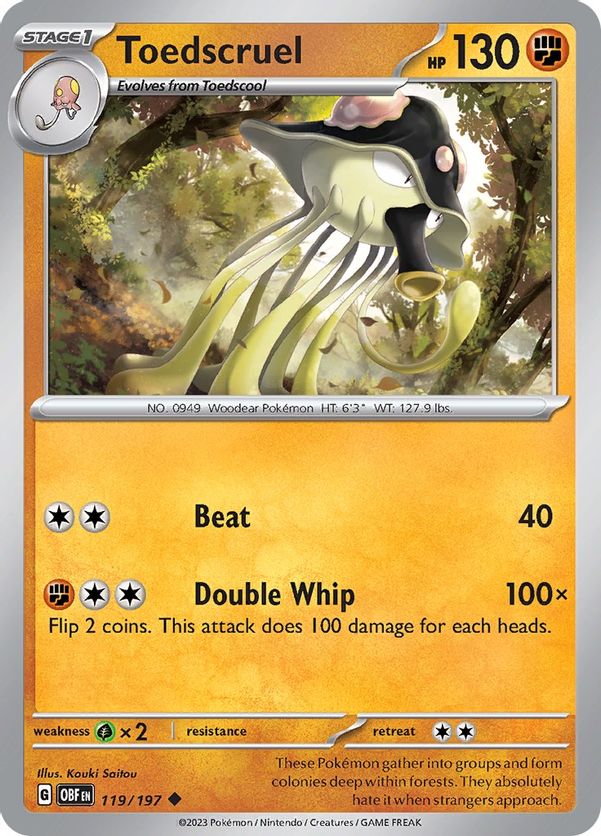 Toedscruel 119/197 - Uncommon-Kantocards