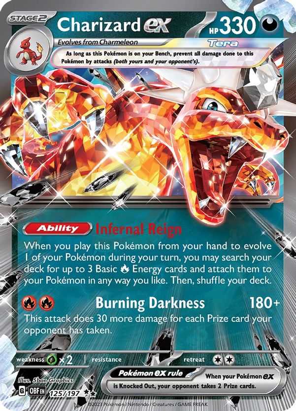 Charizard ex 125/197 - Double Rare-Kantocards