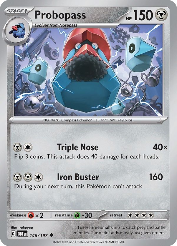 Probopass 146/197 - Uncommon - Reverse Holo-Kantocards