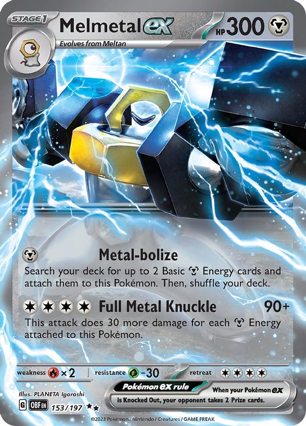 Melmetal ex 153/197 - Double Rare-Kantocards