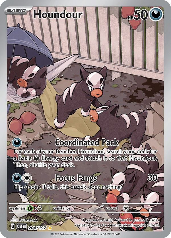 Houndour - 204/197 204/197 - Illustration Rare-Kantocards