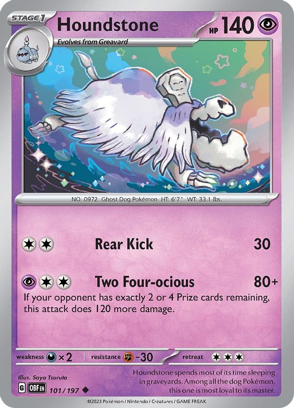 Houndstone 101/197 - Uncommon - Reverse Holo-Kantocards