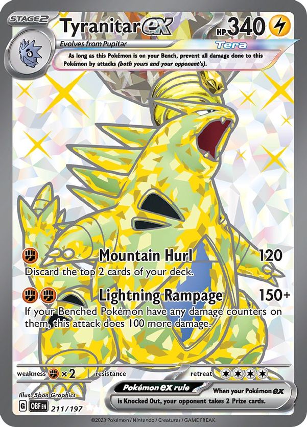 Tyranitar ex - 211/197 - Ultra Rare-Kantocards