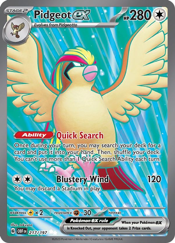 Pidgeot ex - 217/197 - Ultra Rare-Kantocards