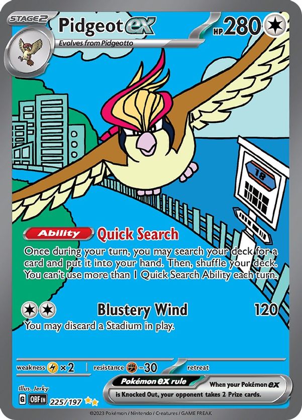 Pidgeot ex - 225/197 - Special Illustration Rare-Kantocards