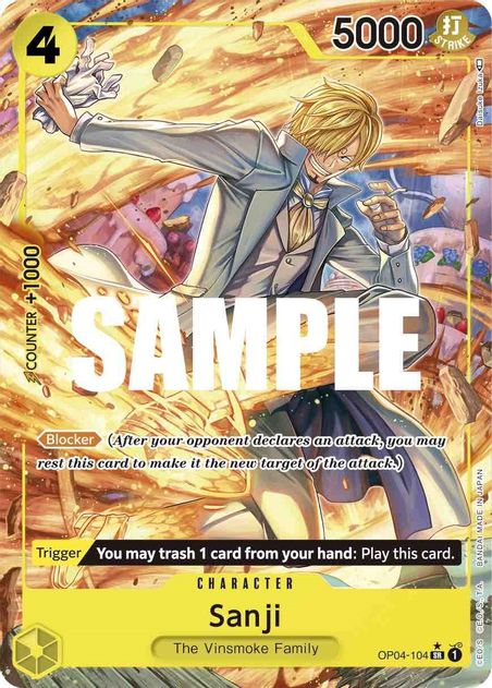 Sanji (104) (Alternate Art) - Super Rare - OP04-104-Kantocards