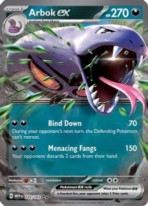 Arbok ex 024/165 - Double Rare-Kantocards