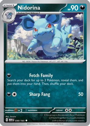 Nidorina 030/165 - Uncommon-Kantocards