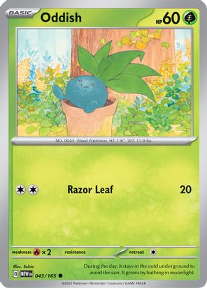 Oddish 043/165 - Common-Kantocards