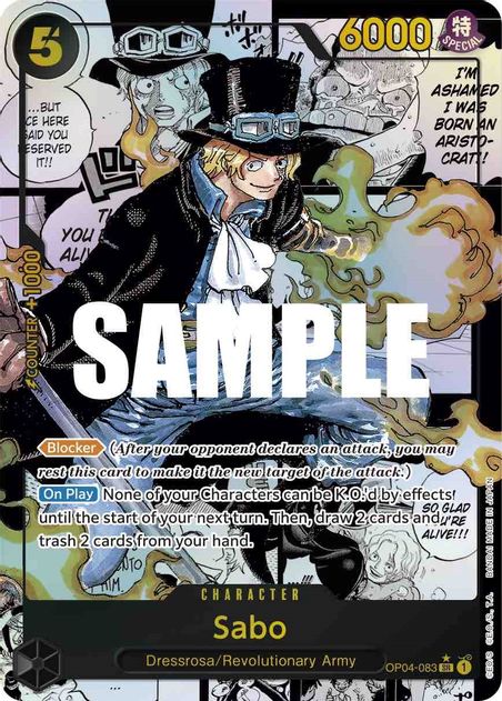 Sabo (Alternate Art) (Manga) - Super Rare - OP04-083-Kantocards
