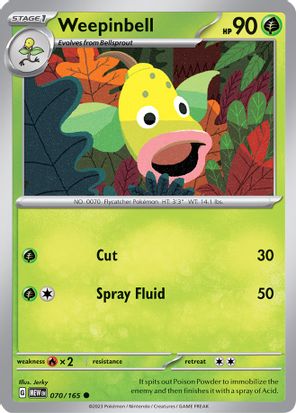 Weepinbell 070/165 - Common-Kantocards