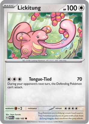 Lickitung 108/165 - Common-Kantocards