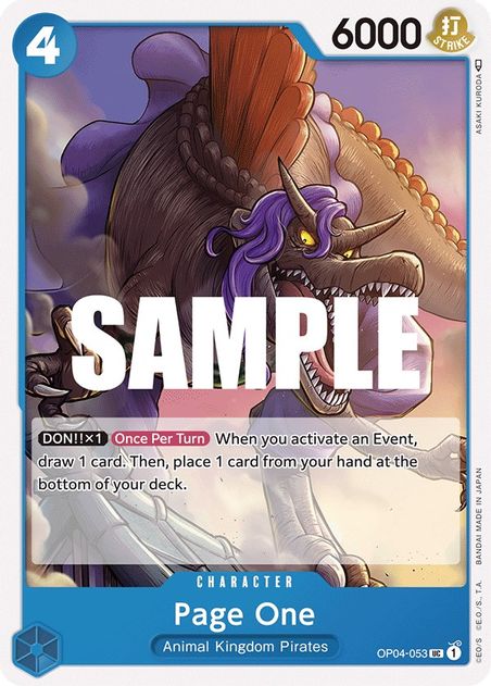 Page One - Uncommon - OP04-053-Kantocards