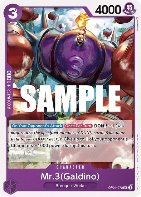 Mr.3(Galdino) - Uncommon - OP04-070-Kantocards