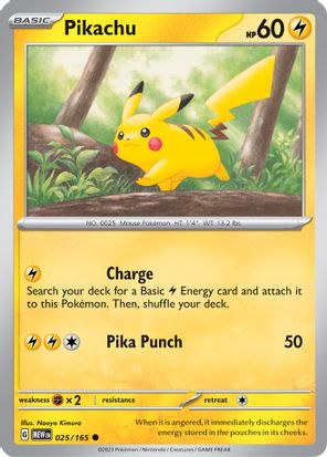 Pikachu 025/165 - Common-Kantocards