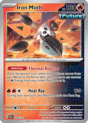 Iron Moth 028/182 - Rare - Holo-Kantocards