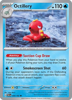 Octillery 034/182 Reverse Holo-Kantocards
