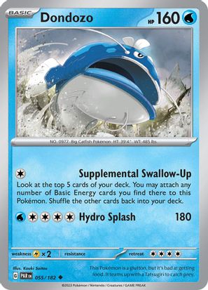 Dondozo 055/182 - Uncommon - Reverse Holo-Kantocards