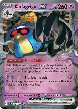 Cofagrigus ex 076/182 - Double Rare-Kantocards
