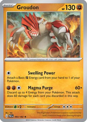 Groudon 093/182 - Rare - Reverse Holo-Kantocards