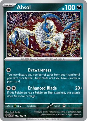 Absol 113/182 - Uncommon - Reverse Holo-Kantocards