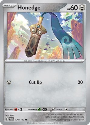 Honedge 130/182 - Common - Reverse Holo-Kantocards