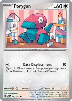 Porygon 142/182 - Common - Reverse Holo-Kantocards