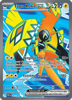 Tapu Koko ex 222/182 - Ultra Rare-Kantocards
