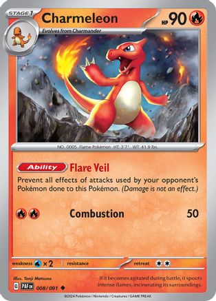 Charmeleon 008/091 - Uncommon-Kantocards