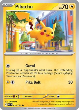 Pikachu 018/091 - Common-Kantocards
