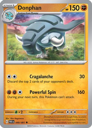 Donphan 049/091 - Uncommon - Reverse Holo-Kantocards