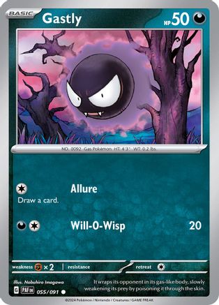 Gastly 055/091 - Common - Reverse Holo-Kantocards