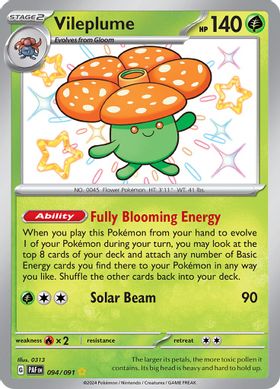Vileplume 094/091 - Shiny Rare-Kantocards