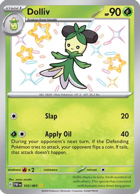 Dolliv 103/091 - Shiny Rare-Kantocards