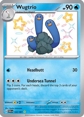 Wugtrio 122/091 - Shiny Rare-Kantocards