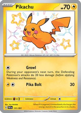 Pikachu - 131/091 - Shiny Rare-Kantocards