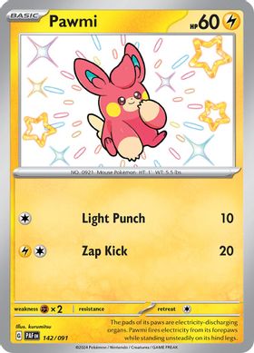 Pawmi - 142/091 - Shiny Rare-Kantocards